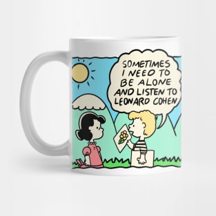 Leonard Cohen - Vinyl Obsessive Comic Mug